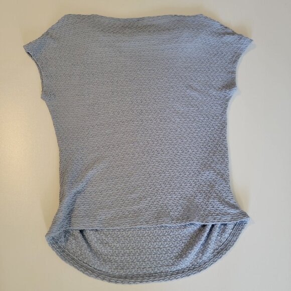 Chenault Blouse Rusched Drape Neck Whimsigoth Fairycore Top Women's M Sky Blue - Picture 8 of 8